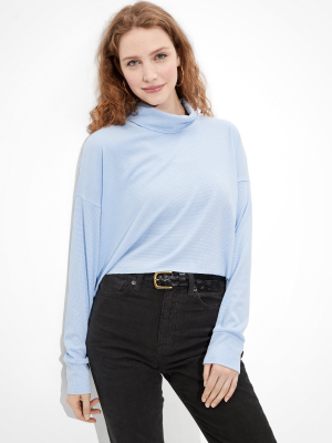 Ae Cropped Long Sleeve Mock Neck T-shirt