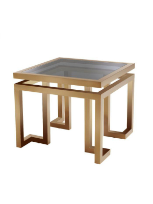 Eichholtz Palmer Side Table - Bronze & Black