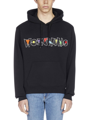 Moschino Logo Embroidered Hoodie