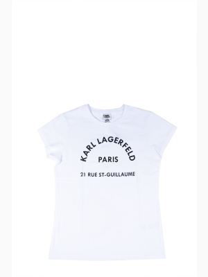 Karl Lagerfeld Kids Logo Print Crewneck T-shirt