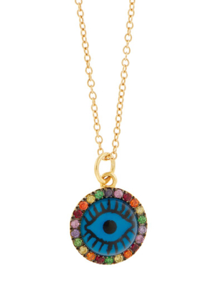 Blue Eye Rainbow Necklace