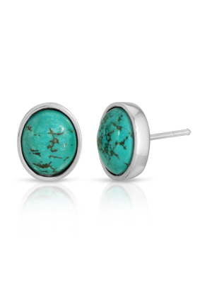 Turquoise Oval Earrings