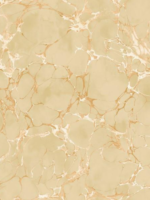 Patina Marble Wallpaper In Gold And Neutrals By Seabrook Wallcoverings