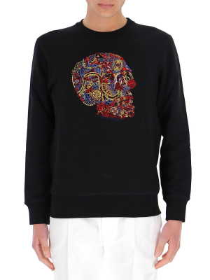 Alexander Mcqueen Embroidered Skull Sweatshirt