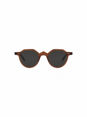 Lesca P21 Round Frame Sunglasses