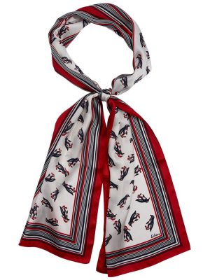 Penguin Party Silk Scarf