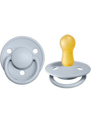 Bibs De Lux Pacifier 2 Pack: Baby Blue