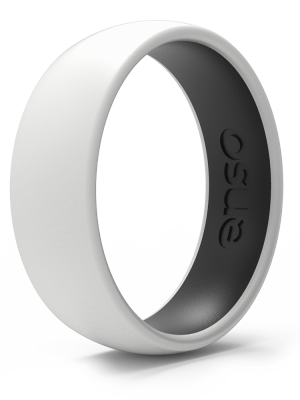 Dualtone Silicone Ring - White/obsidian