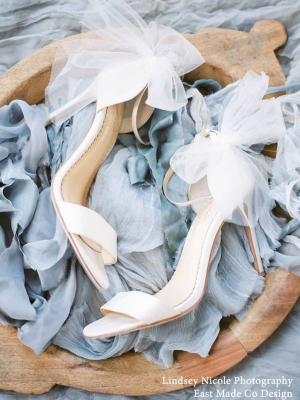 Ivory Wedding Shoes With Bow Tulle