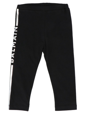 Balmain Kids Logo Side Stripe Track Pants