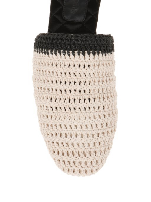 Dasha Crochet Slipper - Natural / Black