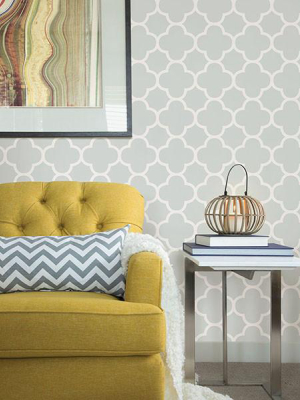 Origin Mint Quatrefoil Wallpaper From The Symetrie Collection By Brewster Home Fashions