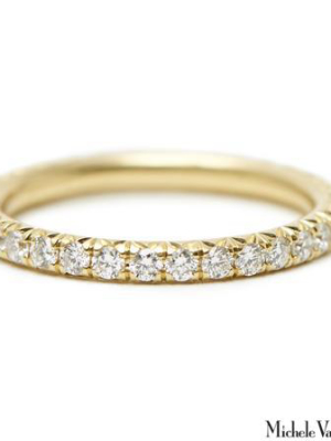 French Eternity Band With Champagne Diamonds