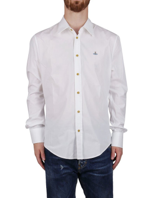 Vivienne Westwood Logo Embroidered Slim-fit Shirt