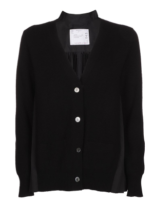 Sacai V-neck Panelled Cardigan