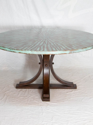 Vestal Copper Top Dining Table - Weathered Penny