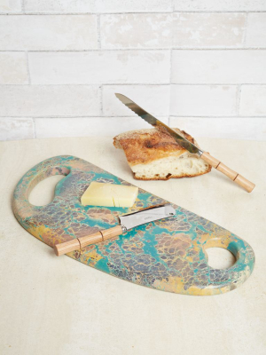 Bamboo Bread And Cheese Knives