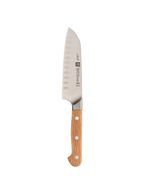 Zwilling Pro Holm Oak Hollow Edge Santoku Knife