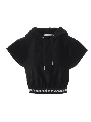 T By Alexander Wang Cropped Corduroy Hoodie