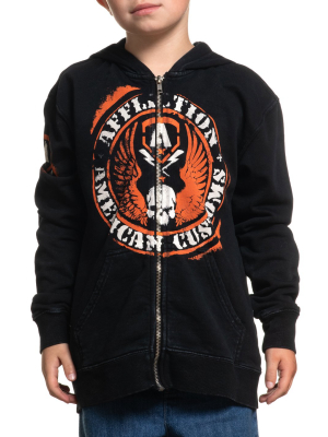 Ac Flag Zip Hood-youth