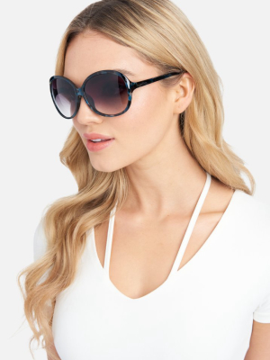 Blue Oval Sunglasses