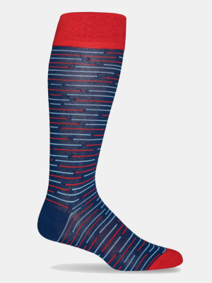 Dead Soxy Navy Broken Stripes Dress Sock