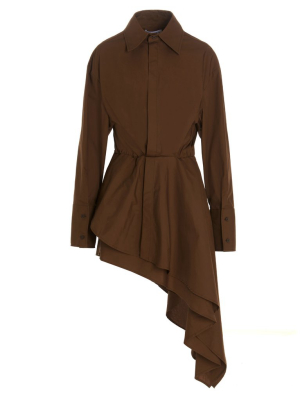 The Attico Asymmetric-hem Shirt Dress