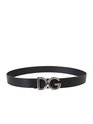 Dolce & Gabbana Monogram Logo Buckle Belt