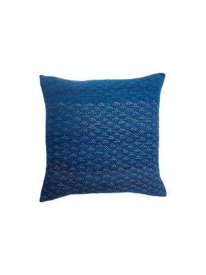 Leah Singh Eva Pillow - Indigo/ Peach