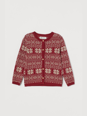 Jacquard-knit Cardigan