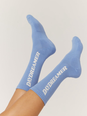 Daydreamer Logo Socks In Periwinkle