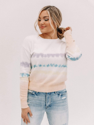 White Multi Tie Dye Sweater