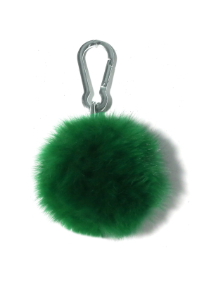 Fox Pompom Keychain In Gazon