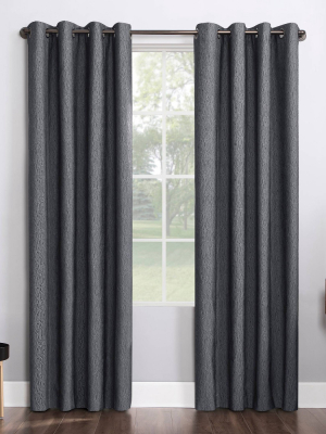 Noir Dimensional Thermal Extreme 100% Blackout Grommet Curtain Panel - Sun Zero