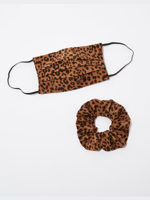 Aeo Leopard Mask + Scrunchie