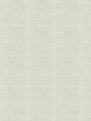 Shirting Plaid Wallpaper In Off-white From The Traveler Collection By Ronald Redding