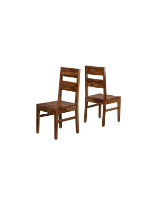 Set Of 2 Emerson Parson Dining Chairs Natural Wood Finish - Hillsdale Furniture