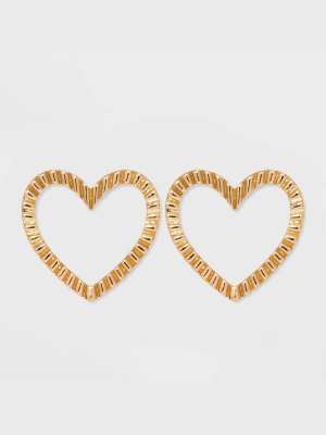 Sugarfix By Baublebar Gold Heart Stud Earrings - Gold