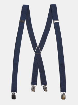 Navy Plain Suspenders
