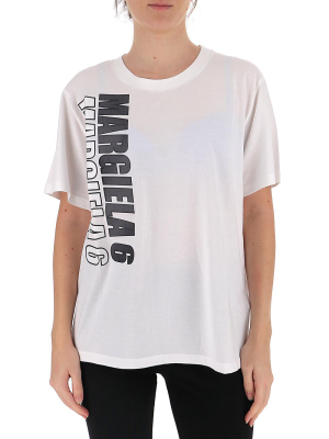 Mm6 Maison Margiela Logo Print T-shirt