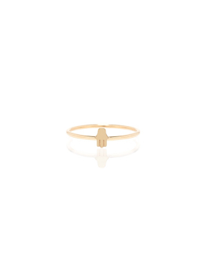 14k Itty Bitty Diamond Hamsa Ring