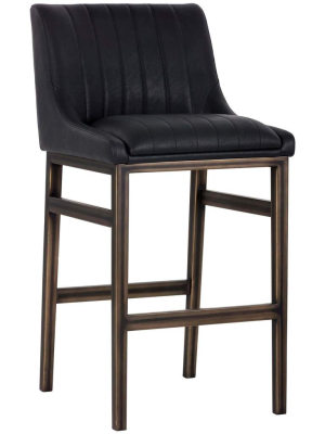 Halden Bar Stool, Vintage Black