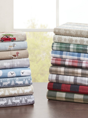 Patterned Flannel Sheet Set