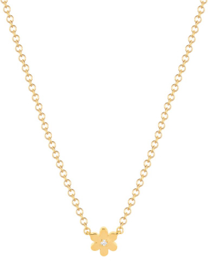 Baby Daisy Necklace - Yellow Gold