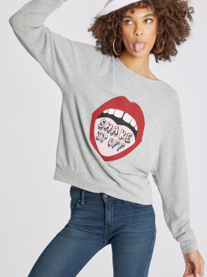 Shake It Off Baggy Beach Jumper | Heather Grey