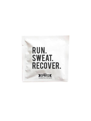 Individual Daily Essential Oils Towelette: Run. Sweat. Recover.