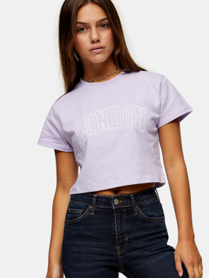 Petite Lilac London Print T-shirt