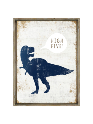 High Five Dinosaur Framed Art - Pillowfort™