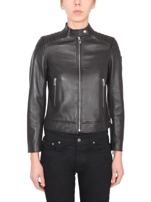 Belstaff Mollison 2.0 Mock-neck Leather Jacket