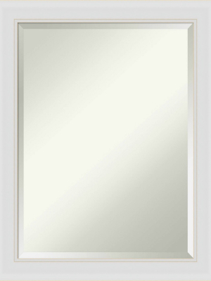 22" X 28" Flair Framed Bathroom Vanity Wall Mirror Soft White - Amanti Art